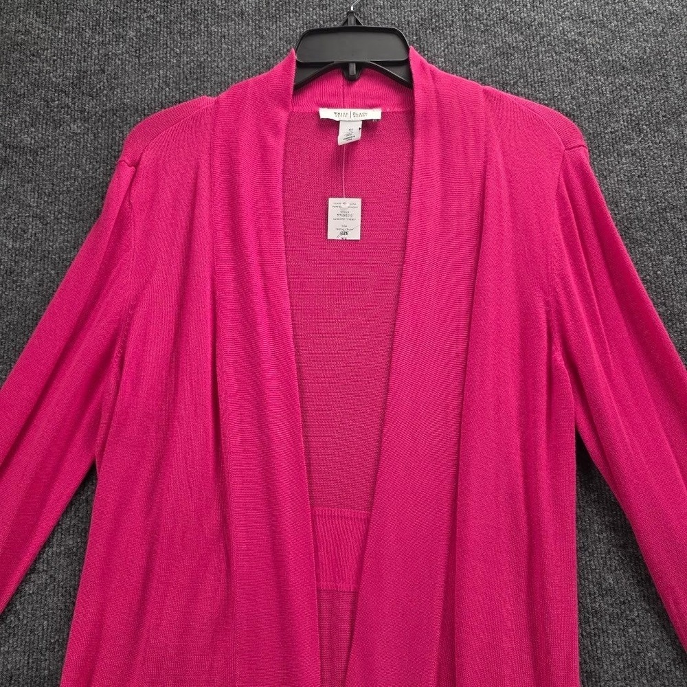 White House Black Market Cardigan Womens XS Pink NWT Drapey Button Cuff Coverup - Picture 4 of 11